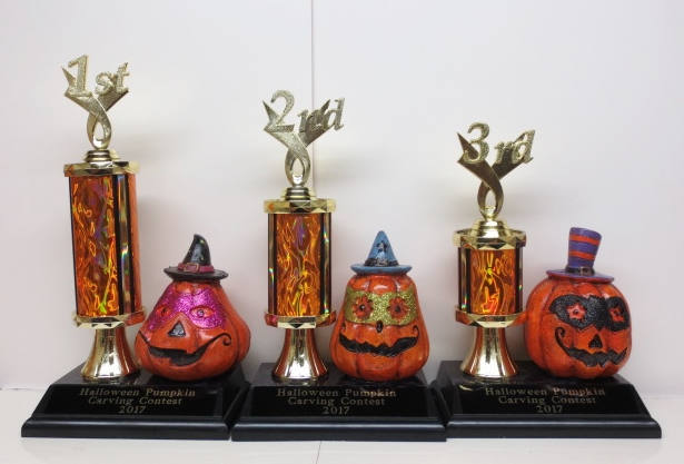 Halloween Trophy Trophies Trophy Pumpkin Carving Contest Best Costume Contest Jack O Lantern Trunk or Treat Halloween Decor Scariest