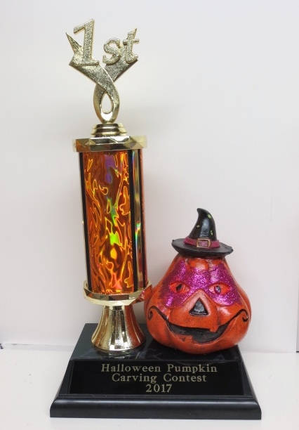 Halloween Trophy Trophies Trophy Pumpkin Carving Contest Best Costume Contest Jack O Lantern Trunk or Treat Halloween Decor Scariest