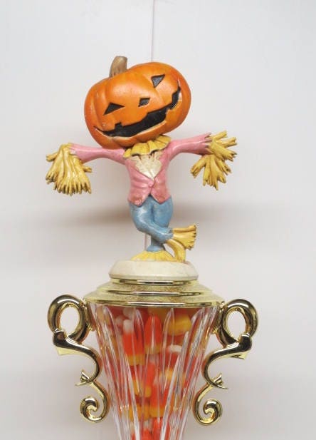 Halloween Trophy Costume Contest Winner 16" Tall Hand Painted Pumpkin Scarecrow Halloween Decor Pumpkin Carving Contest Halloween Trophies
