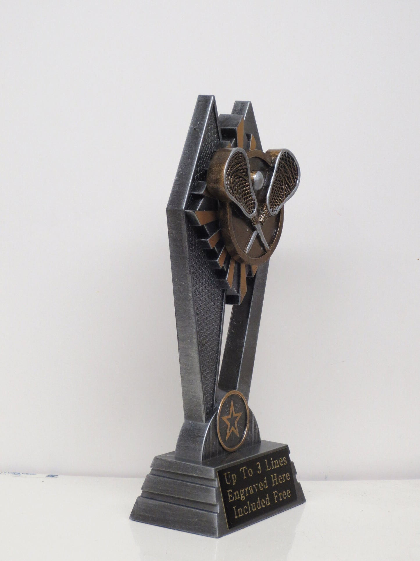 Lacrosse Trophy Lax Sports Award Winner Custom Engraved Participation Award Personalized Free Engraving 7" Tall Team Sports Award