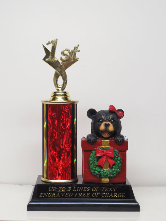 Ugly Sweater Christmas Trophy Cookie Bake Off White Elephant Holiday Party Contest Holiday Decor Christmas Decor Teddy Bear Award Winner