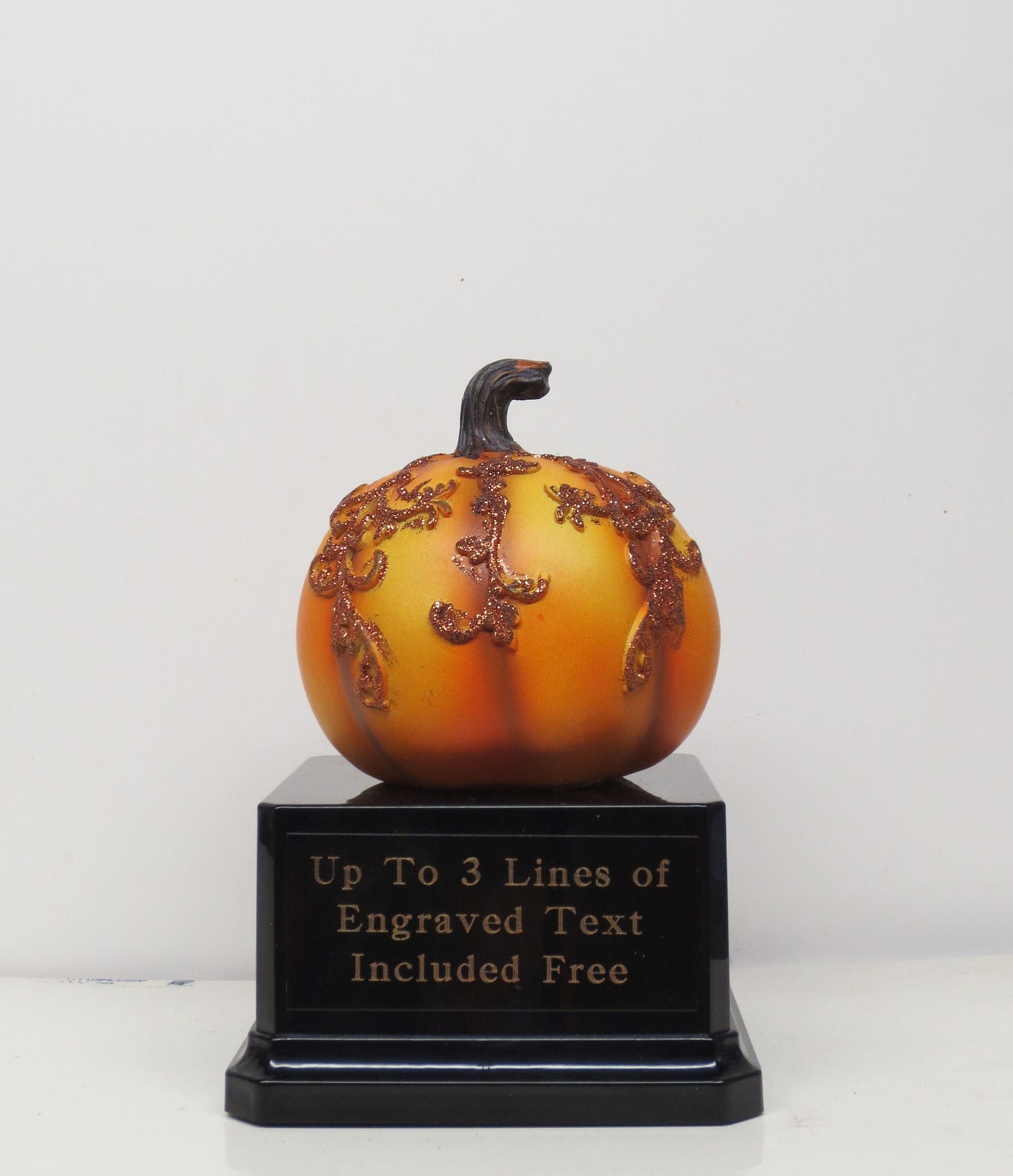 Halloween Trophy Trophies Costume Contest Winner Glitter Pumpkin Carving Contest Jack O Lantern Trophy Trunk or Treat Elegant Glitter