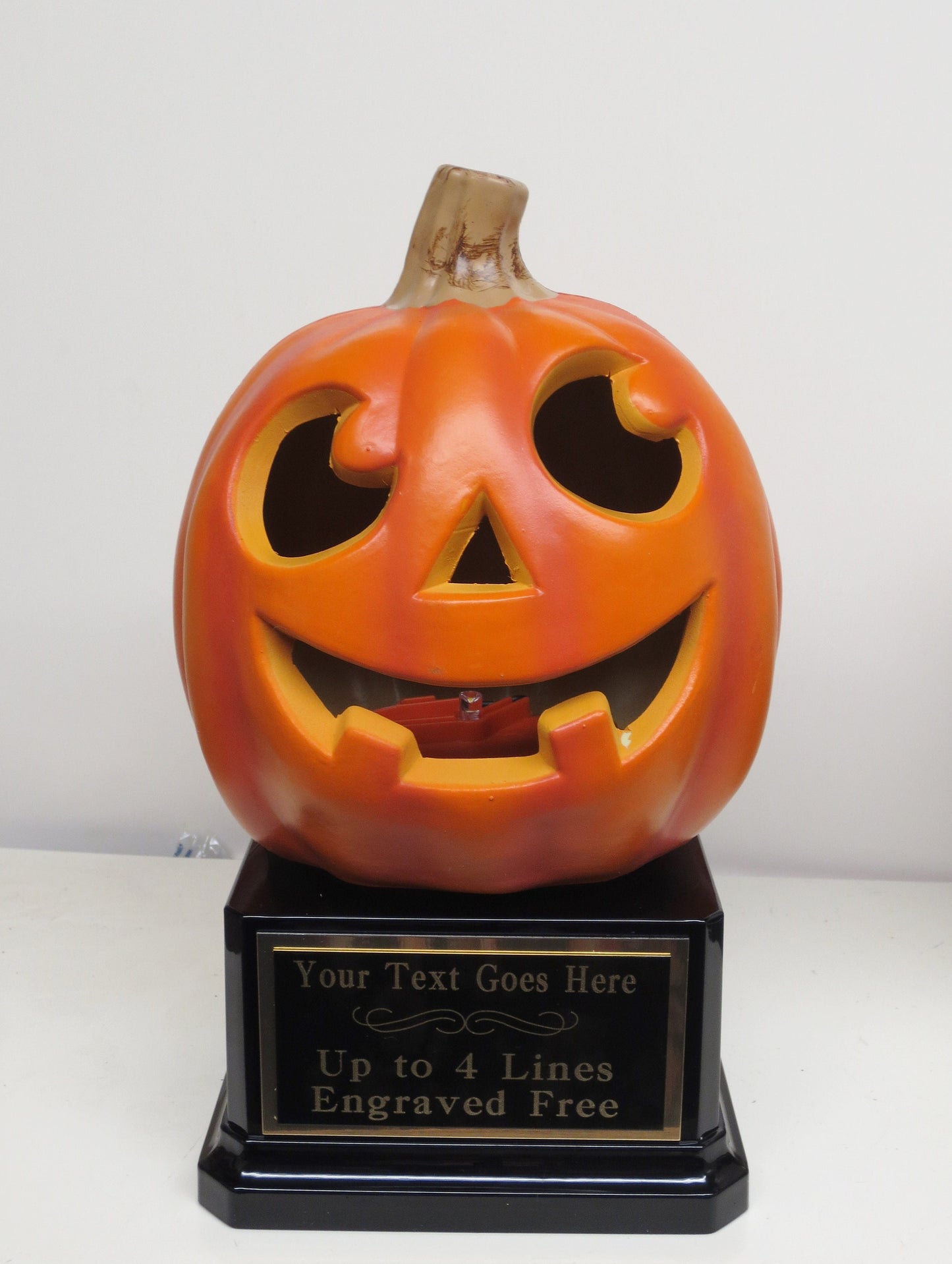 Halloween Trophy Halloween Trophies THREE Trophy Pumpkin Carving Contest Trophy or Best Costume Contest Jack O Lantern Halloween Decor