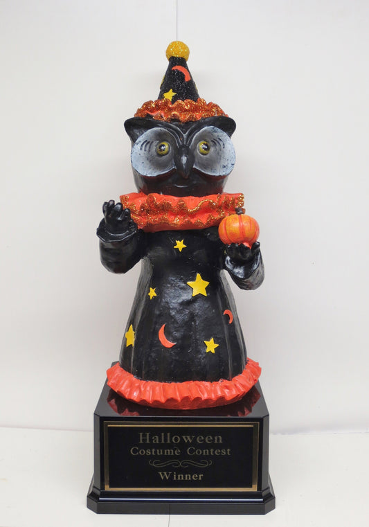 Halloween Trophy Trophies Witch Owl Scariest Costume Contest Pumpkin Carving Best Costume Trunk or Treat Dia De Los Muertos Halloween Decor