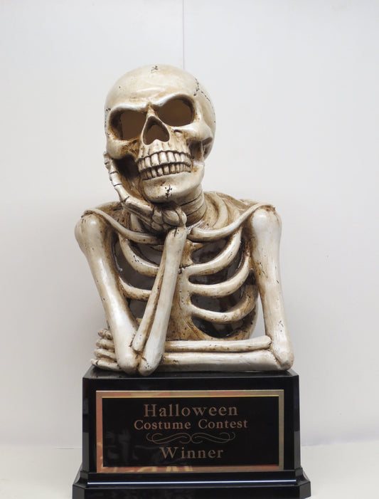 Halloween Trophy Skeleton Scariest Costume Contest Best Costume Dia De Los Muertos Skeleton Trophies Skull Vintage Halloween Decor