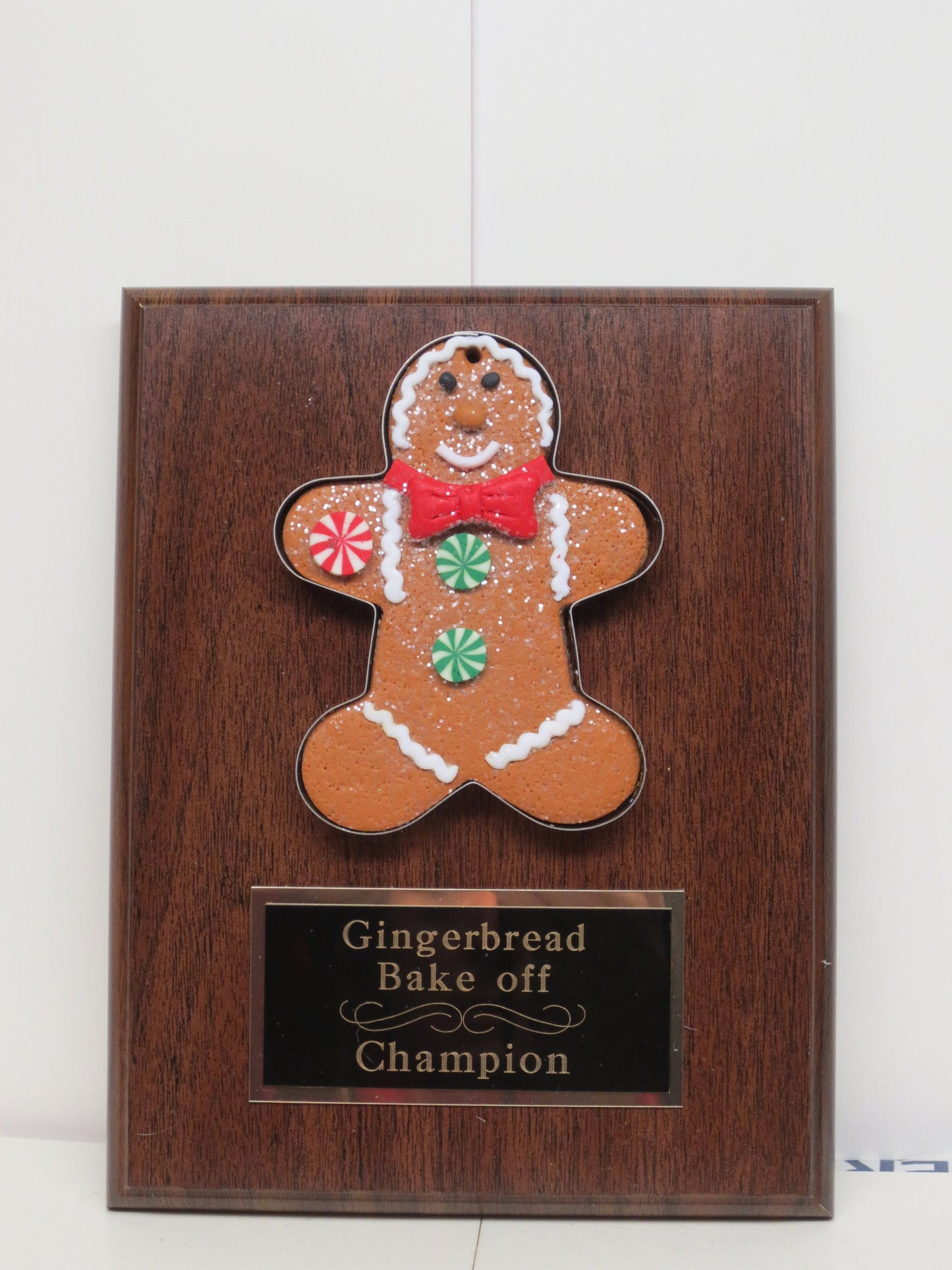 Gingerbread Cookie Bake Off Christmas Trophy Contest Award Door Decorating Winner Holiday Gingerbread House Christmas Decor Ugly Sweater