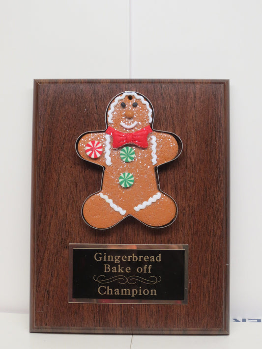 Gingerbread Cookie Bake Off Christmas Trophy Contest Award Door Decorating Winner Holiday Gingerbread House Christmas Decor Ugly Sweater