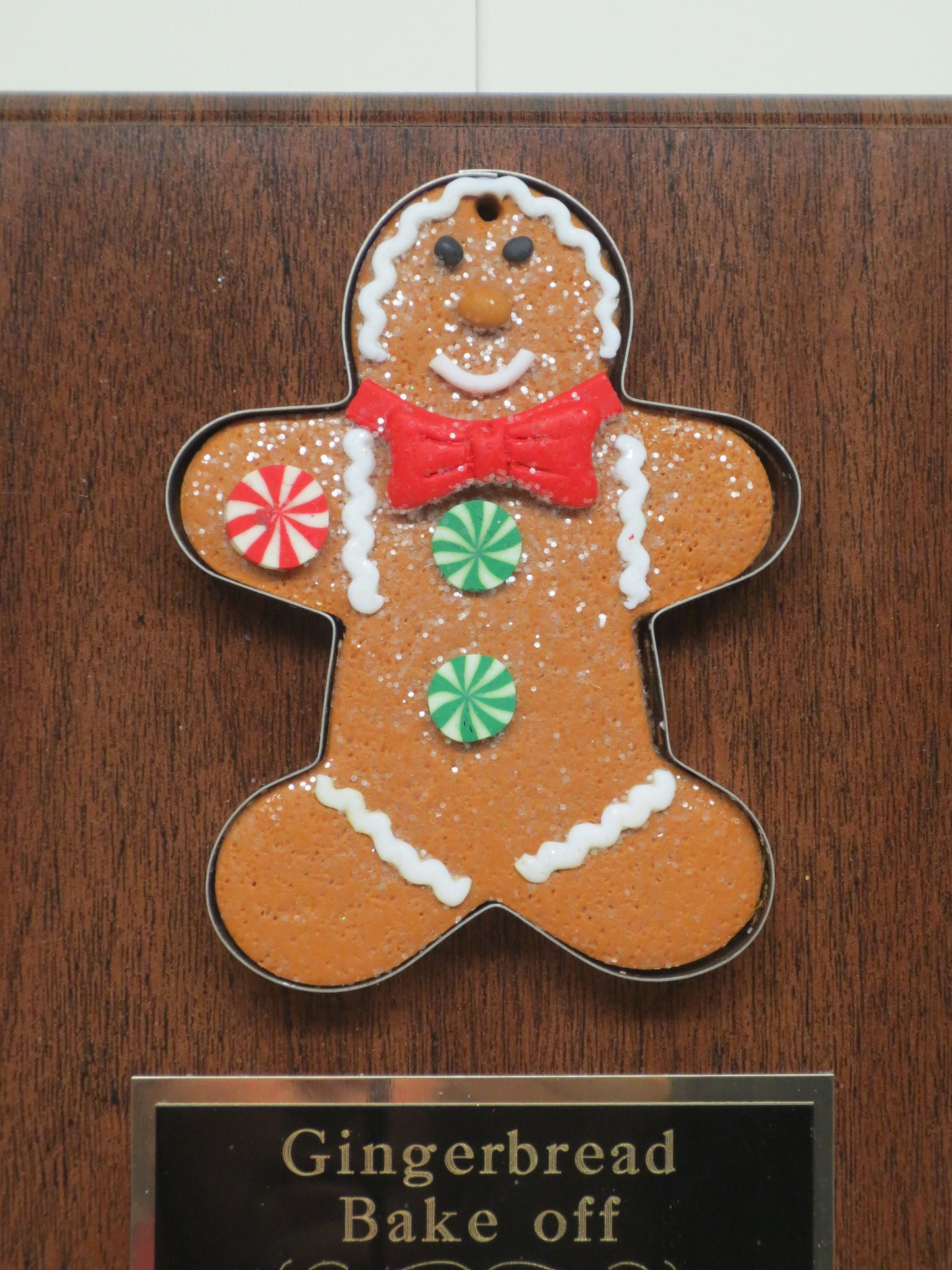 Gingerbread Cookie Bake Off Christmas Trophy Contest Award Door Decorating Winner Holiday Gingerbread House Christmas Decor Ugly Sweater