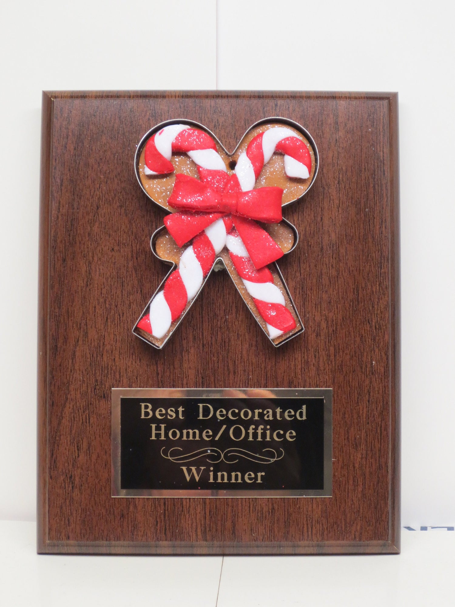 Best Decorated Office Christmas Trophy Gingerbread Cookie Bake Off Contest Ugly Sweater Award Winner Candy Cane Christmas Decor Holiday