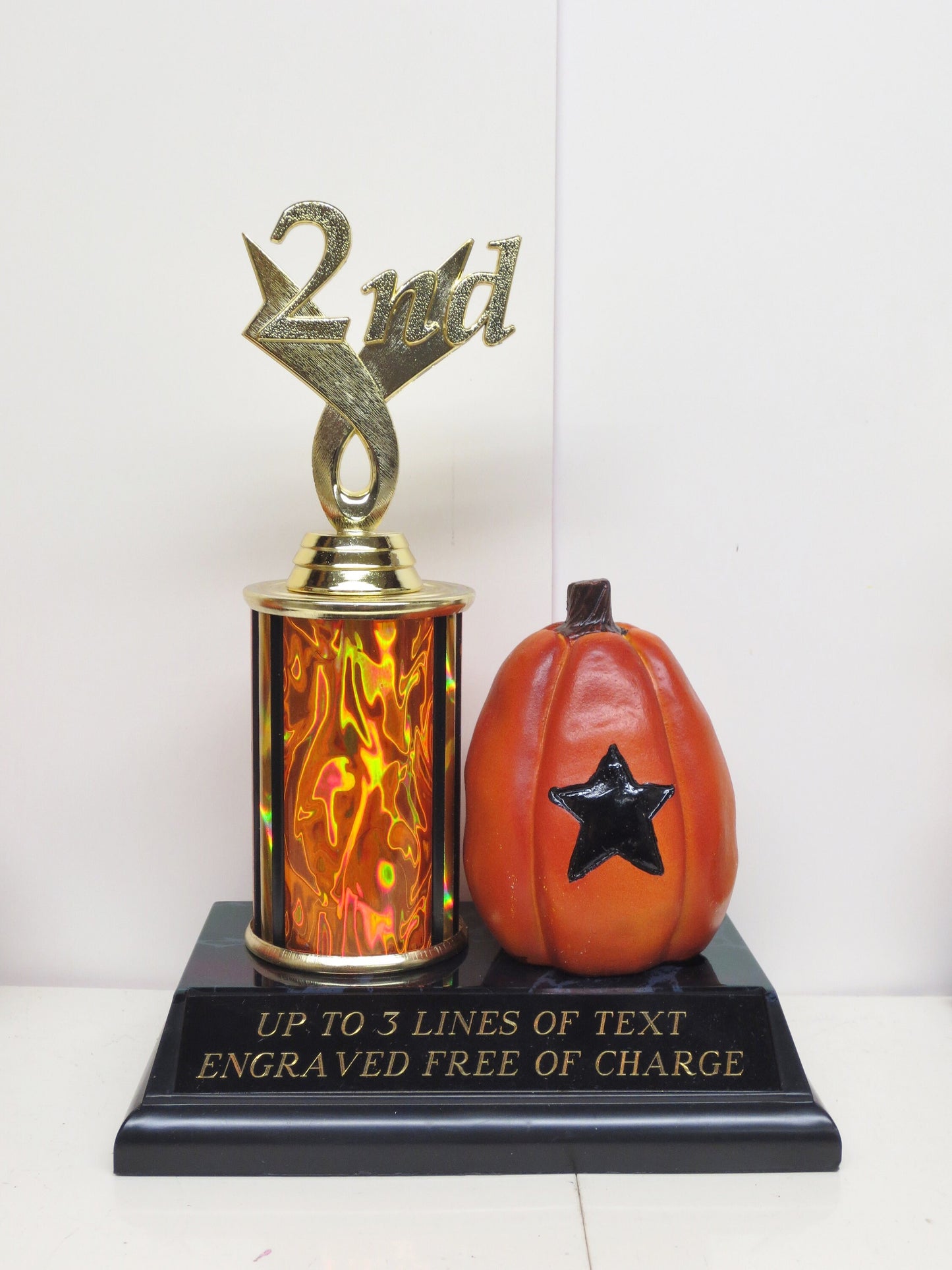 Halloween Trophy Trophies Pumpkin Carving Contest Best Costume Contest Jack O Lantern Trunk or Treat Halloween Decor Scariest Black Star