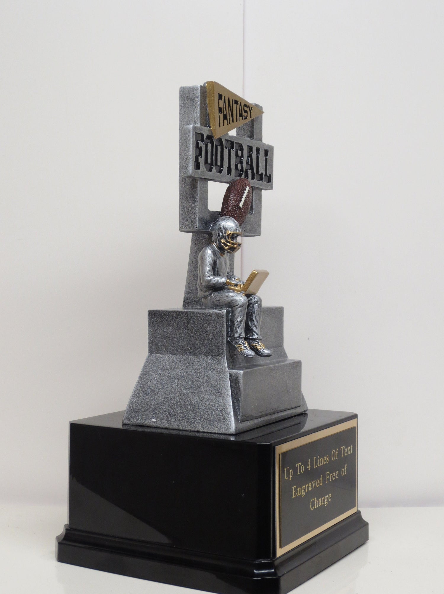 Fantasy Football League Trophy FFL Champ Champion Winner Fantasy League Sports Award Armchair Quarterback Free Engraving