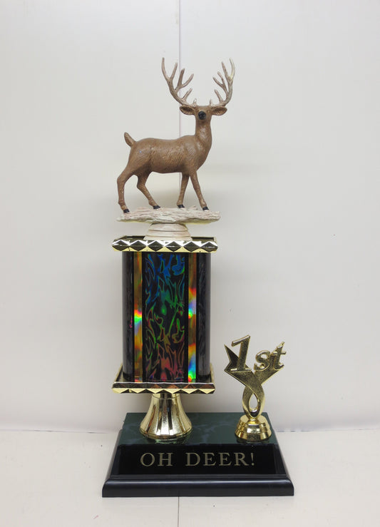 Biggest Buck Champion Personalized Hunting Trophy Oh Deer Funny Trophy Painted Fathers Day Man Cave Decor Husband Dad Boyfriend Deer Hunter