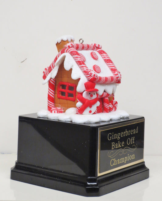 Gingerbread House Cookie Bake Off Trophy Ugly Sweater Trophy Contest Award Winner Christmas Holiday Party Cookie Snowman Christmas Decor