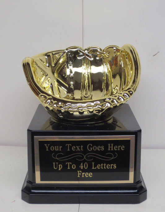 Baseball Trophy Baseball Holder Baseball Mitt Trophy Coaches Gift Participation Award Custom League Trophy Gold Baseball Glove