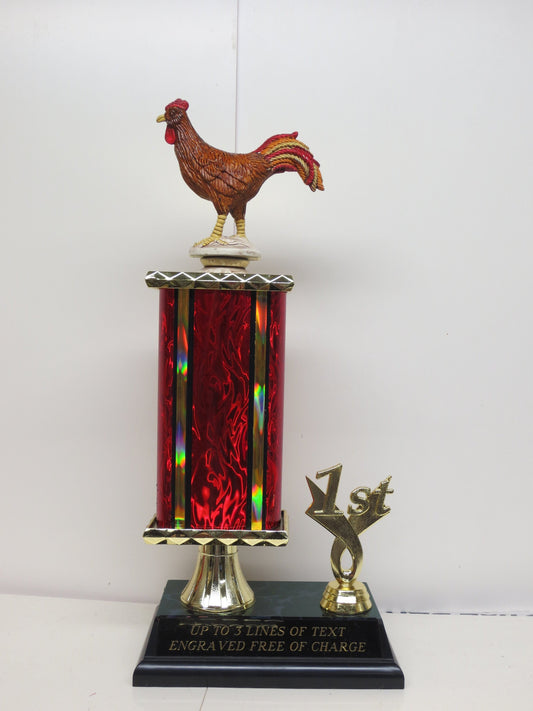 Funny Trophy Biggest Cock Rooster Award Best Chicken Wings BBQ Cook Off Trophy Hot Wings Champion Funny Award 4th of July Memorial Day