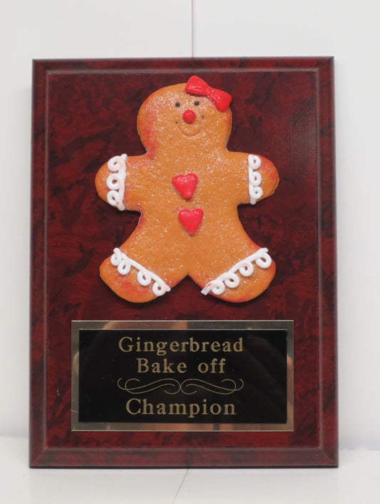 Gingerbread Cookie Bake Off Plaque Christmas Trophy Contest Award Door Decorating Winner Gingerbread House Christmas Decor Ugly Sweater