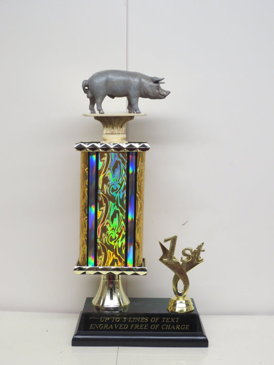 BBQ Trophy Best BBQ Cook Off Trophies Best Ribs Champion Pork Pig Trophy Award Winning Winner Champion 4th of July Memorial Day