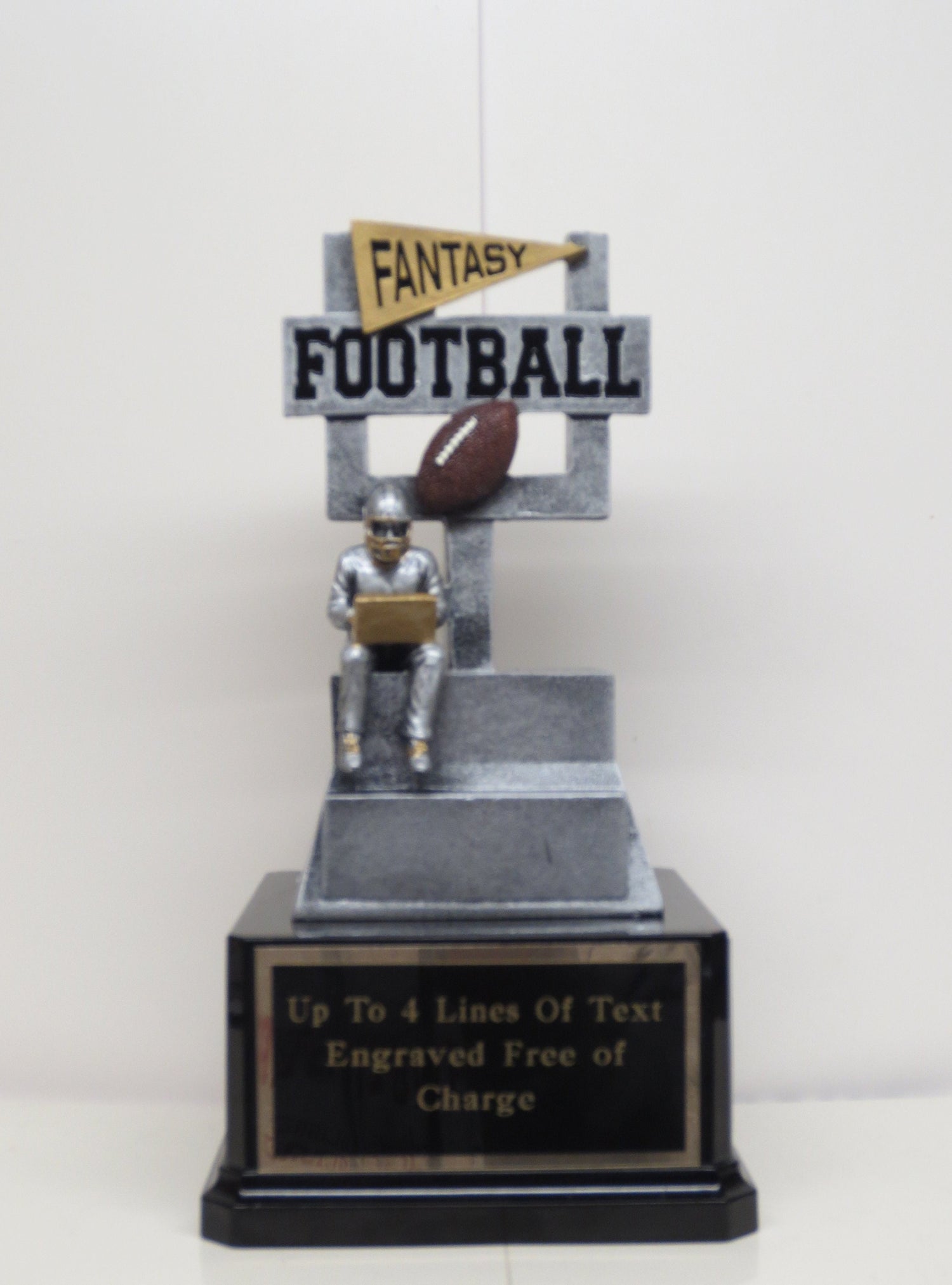 Fantasy Football League Trophy FFL Champ Champion Winner Fantasy League Sports Award Armchair Quarterback Free Engraving