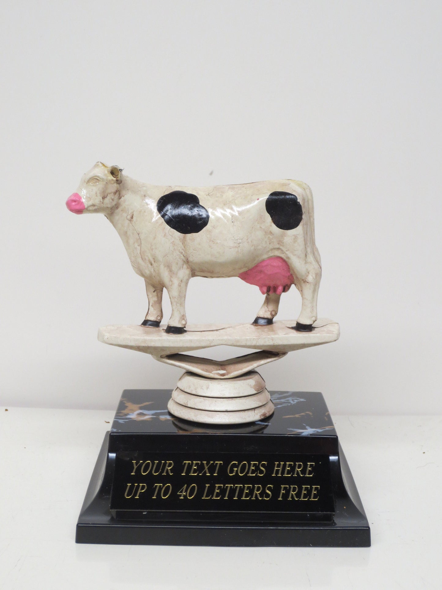 BBQ Trophy Best BBQ Cook Off Trophy Holy Cow Funny Trophy Gag Gift Brisket Hamburger Beef Rib Hand Painted Cow Trophy Award Champion