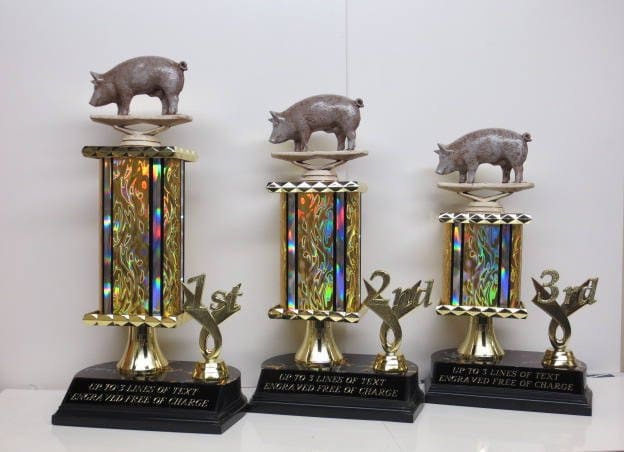 Grill Master BBQ Trophy Best BBQ Cook Off Trophies Ribs Pork Pig Trophy Award Winning Champion 4th of July Father's Day Gift Labor Day Pigs