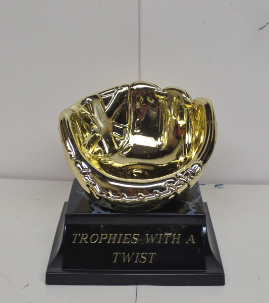 Baseball Trophy Baseball Display Holder Baseball Mitt Trophy Coach Gift Participation Award Custom Little League Trophy Gold Baseball Glove
