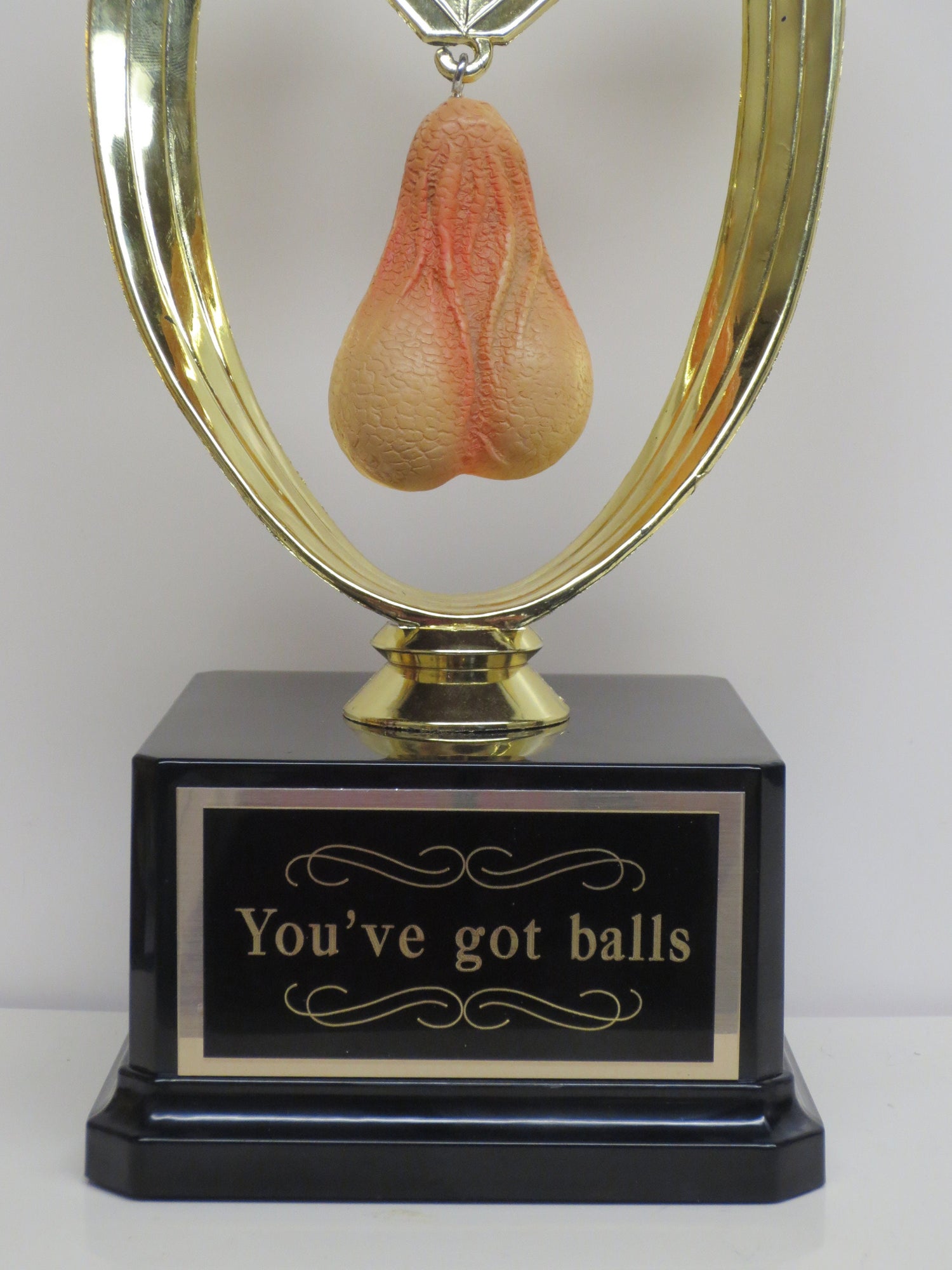 FFL Trophy Awww Nuts! Last Place Loser Sacko Grow A Pair You've Got Balls Funny Trophy Adult Humor Gag Gift Testicle Penis Fantasy Football