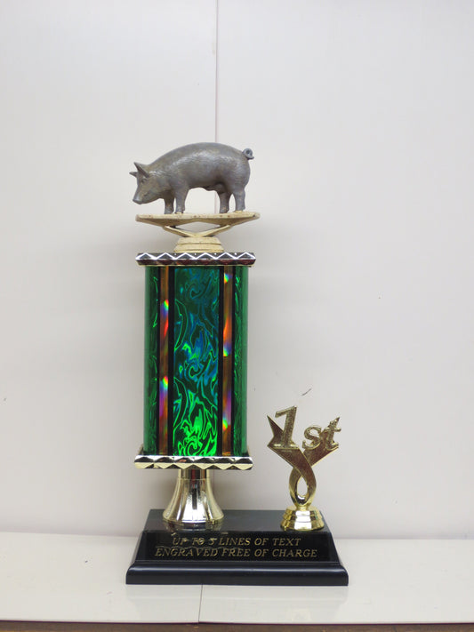 BBQ Trophy Pig Trophy BBQ Cook Off BBQ Grill Master Champion Trophies Best Pork Ribs Award Winning Winner 4th of July Memorial Day Labor Day