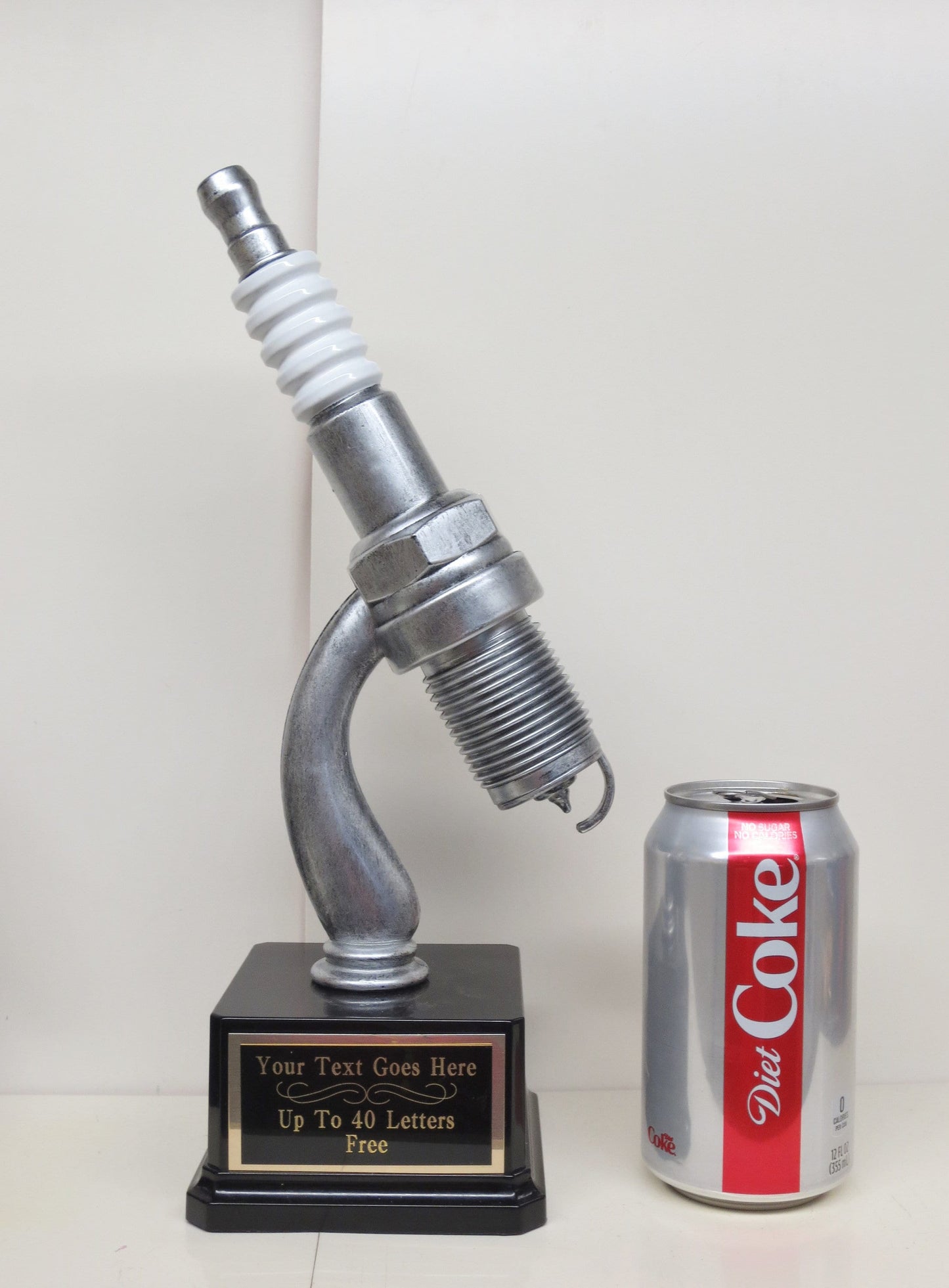 Racing Trophy Car Show Trophy 10" Spark Plug Hot Rod Trophy Plastic Silver Spark Plug Award Winner Best In Show Antique Car Show Participant