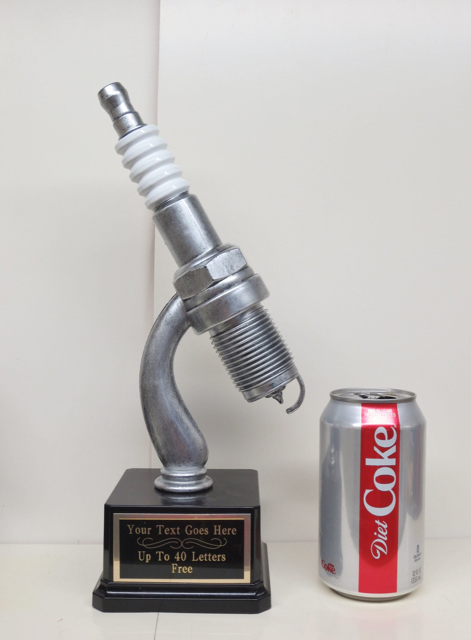 Racing Trophy Car Show Trophy 8" Spark Plug Hot Rod Trophy Plastic Silver Spark Plug Best In Show Best Antique Classic Car Show Participant