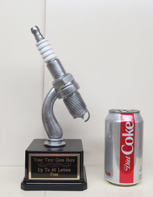 Car Show Trophy Racing Trophy 10" Spark Plug Hot Rod Trophy Plastic Silver Spark Plug Award Winner Best In Show Antique Car Show Participant