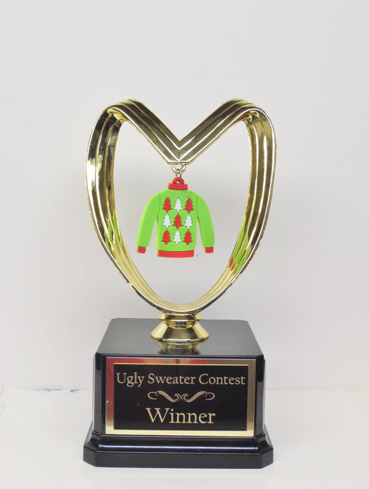 Ugly Sweater Trophy Contest Argyle Ugliest Sweater Trophies Holiday Party Award Winner Holiday Christmas Trophy Decor Cookie Bake Off