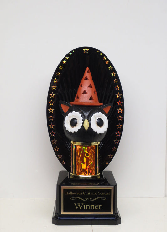 Halloween Trophy Owl Trophies Best Costume Contest Pumpkin Carving Contest Scariest Costume Vintage Halloween Decor Trunk or Treat