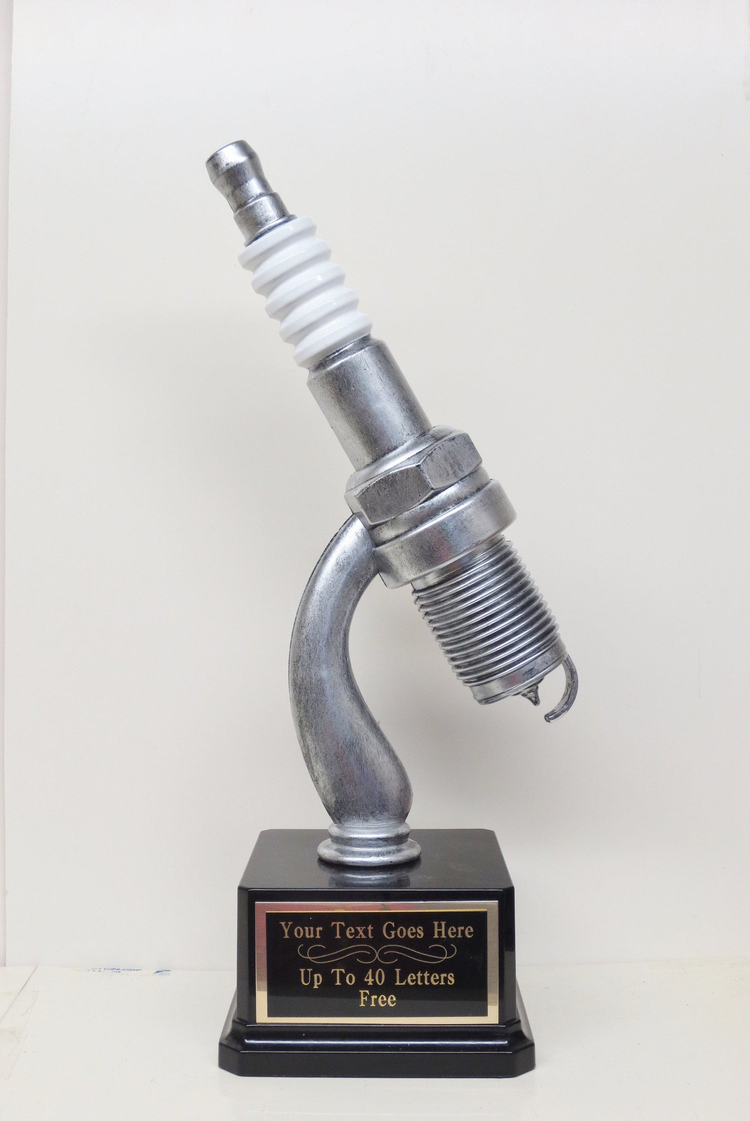 Car Show Trophy 12" Spark Plug Racing Trophy Plastic Silver Spark Plug Award Winner Best In Show Best Hot Rod Antique Car Show Participant