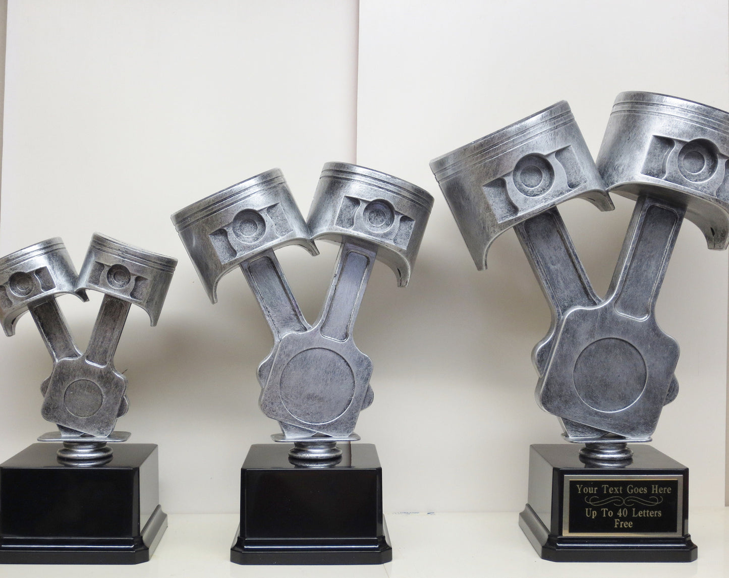 Car Show Trophies Set of 3 Custom Rods & Pistons Hot Rod Racing Trophy Racing Trophy Award Winner Best In Show Best Mechanic Trophy Award