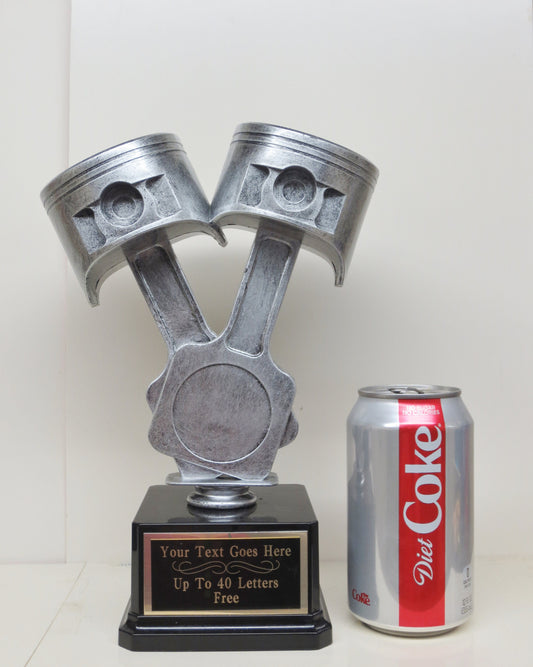 Car Show Trophy 10" Rods & Pistons Racing Trophy Mechanic Trophy Piston Award Winner Best In Show Best Hot Rod Car Show Award Participant