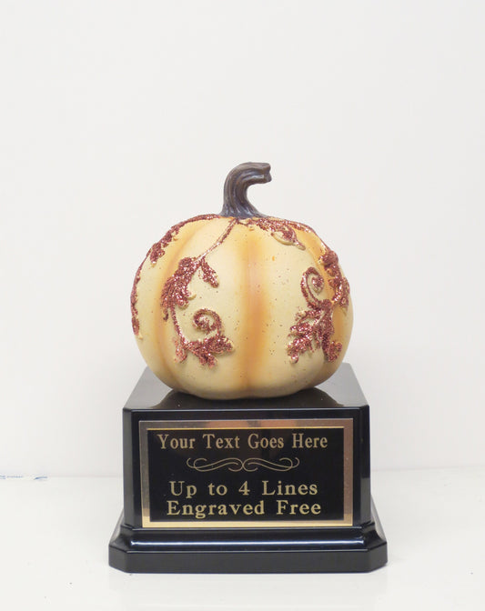 Halloween Trophy Trophies Costume Contest Winner Glitter Pumpkin Carving Contest Jack O Lantern Trophy Trunk or Treat Elegant Glitter
