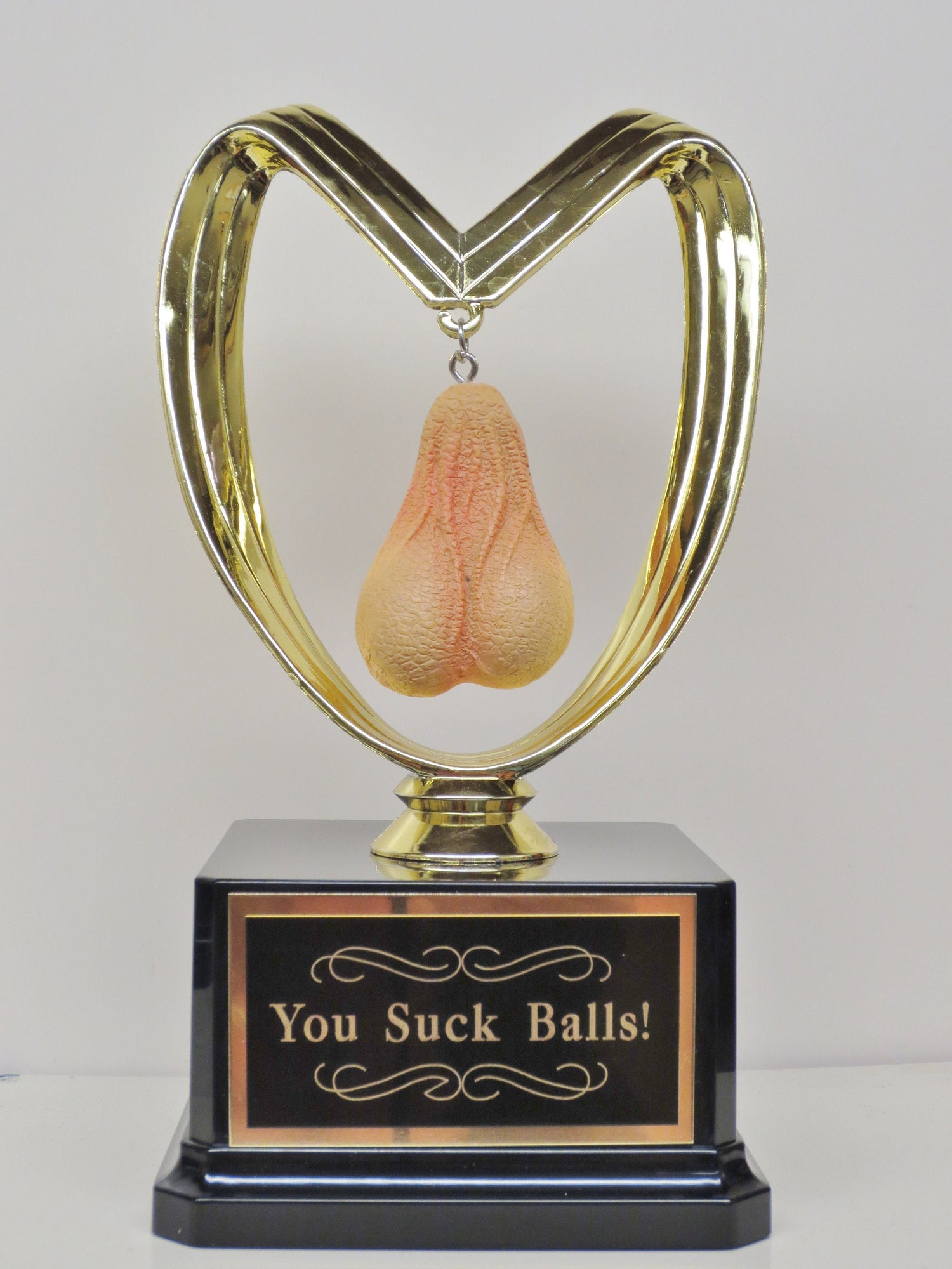 Funny Trophy Fantasy Football Loser Testicle Trophy You Suck Balls Last Place FFL Sacko Trophy You've Got Balls Adult Humor Gag Gift