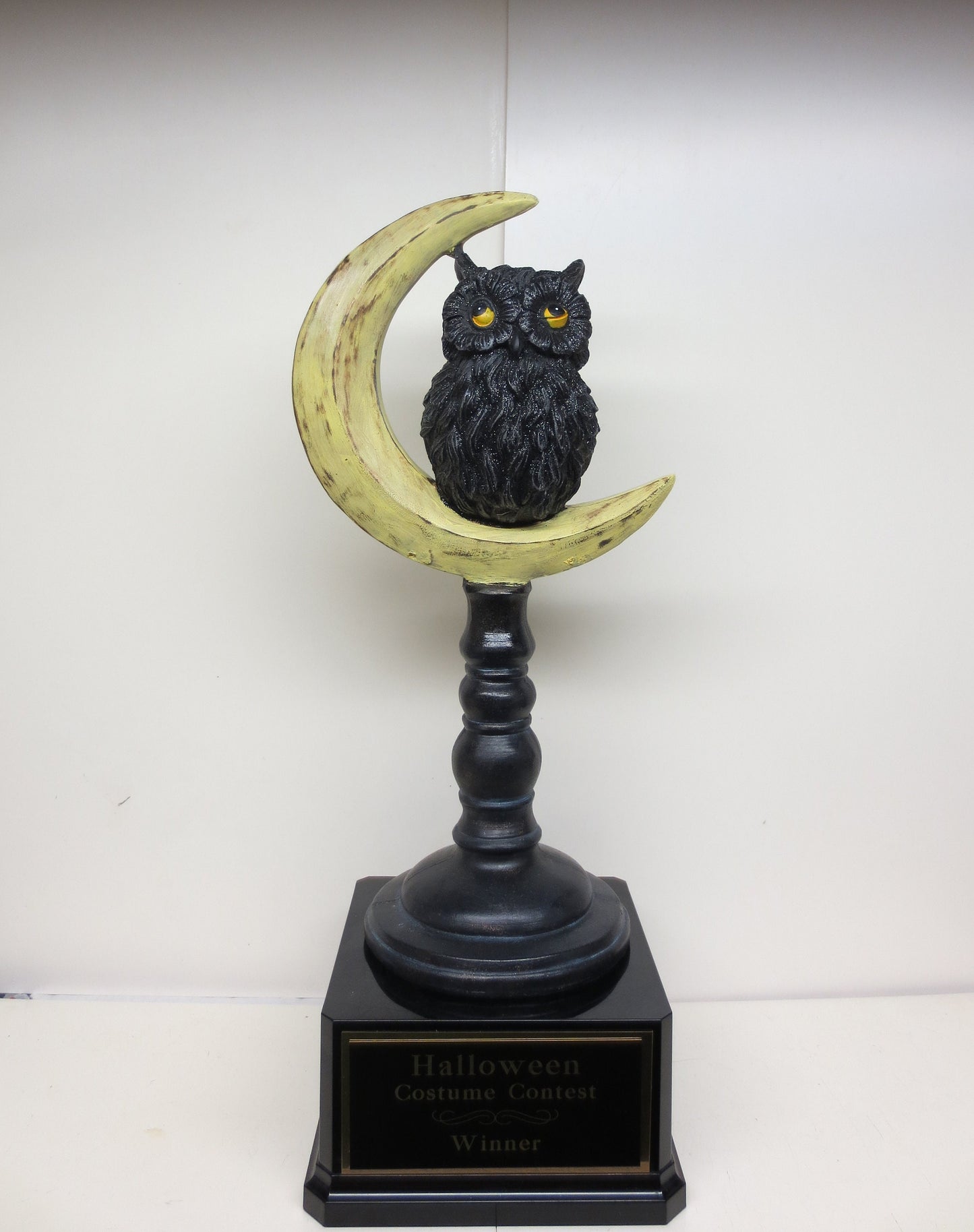 Halloween Trophy Owl Moon Trophies Best Costume Contest Pumpkin Carving Contest Scariest Costume Vintage Halloween Decor Trunk or Treat