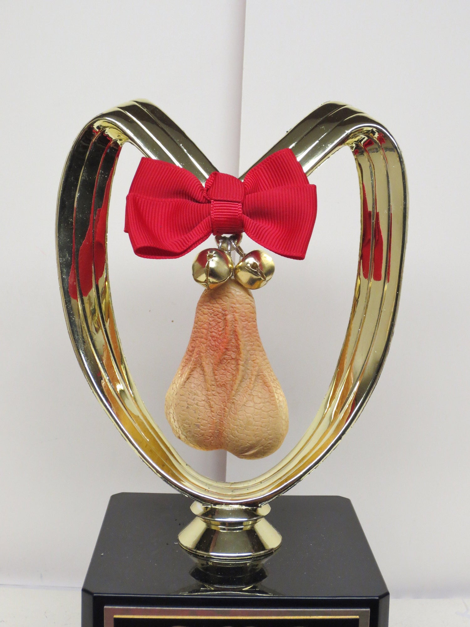 Jingle Balls Ugliest Ugly Sweater Trophy Funny Christmas Gag Gift Aww Nuts! Award Adult Humor Secret Santa Penis Testicle Holiday Decor