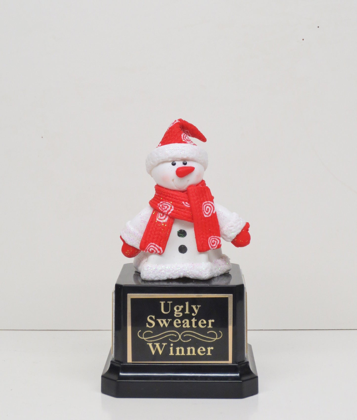 Mini Ugly Ugliest Sweater Trophy Contest Snowman Holiday Party Winner Holiday Christmas Decor Cookie Bake Off Gingerbread House Bake Off