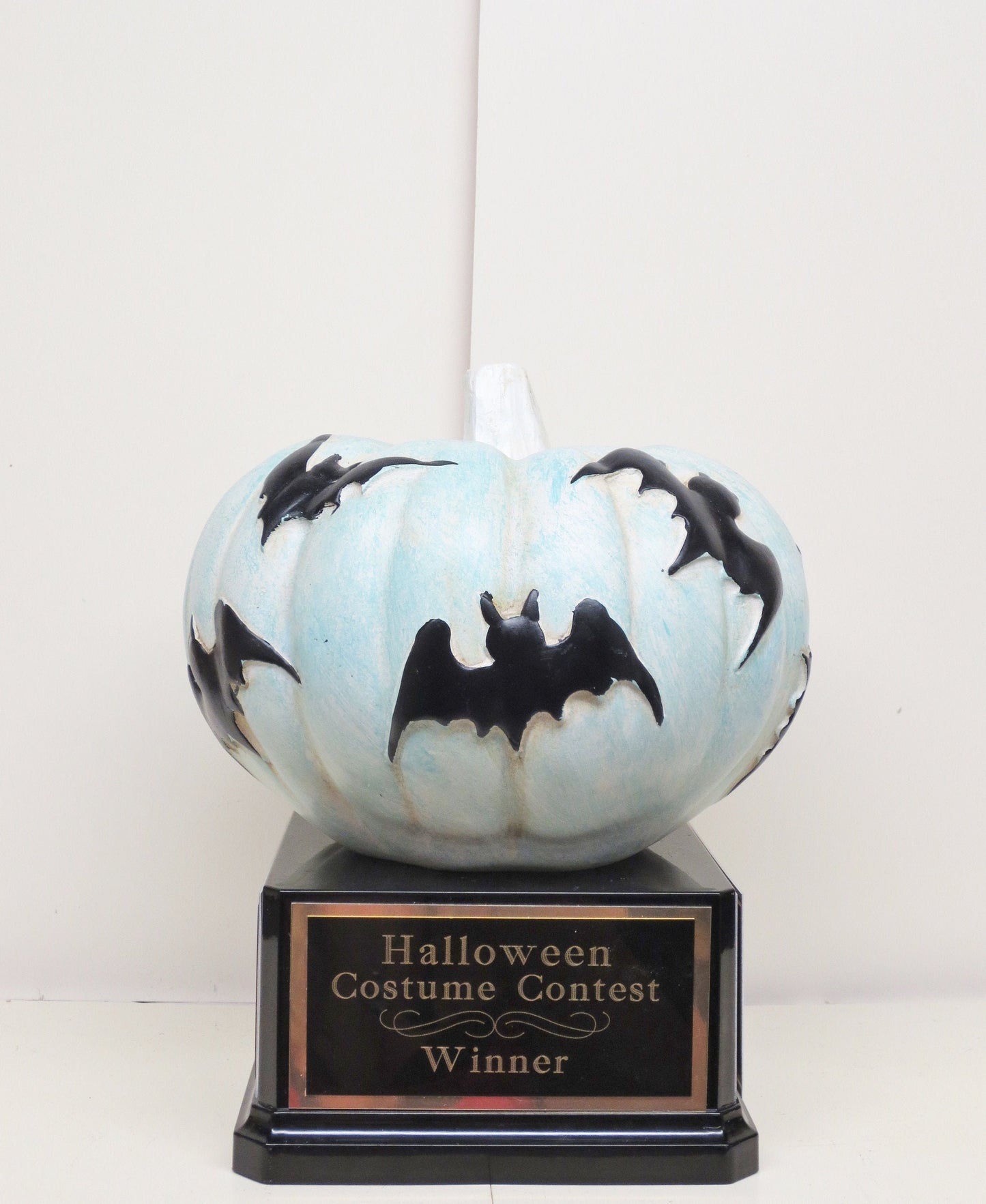 Halloween Trophy Blue w/ Bats Best Costume Contest Pumpkin Carving Contest Scariest Costume Best Couple Jack O Lantern Halloween Decor