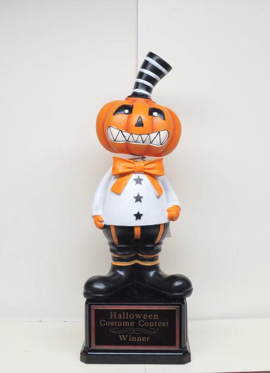 Halloween Trophy Bobble Head Pumpkin Best Costume Contest Halloween Party Trophy Jack O Lantern Pumpkin Carving Contest Halloween Decor