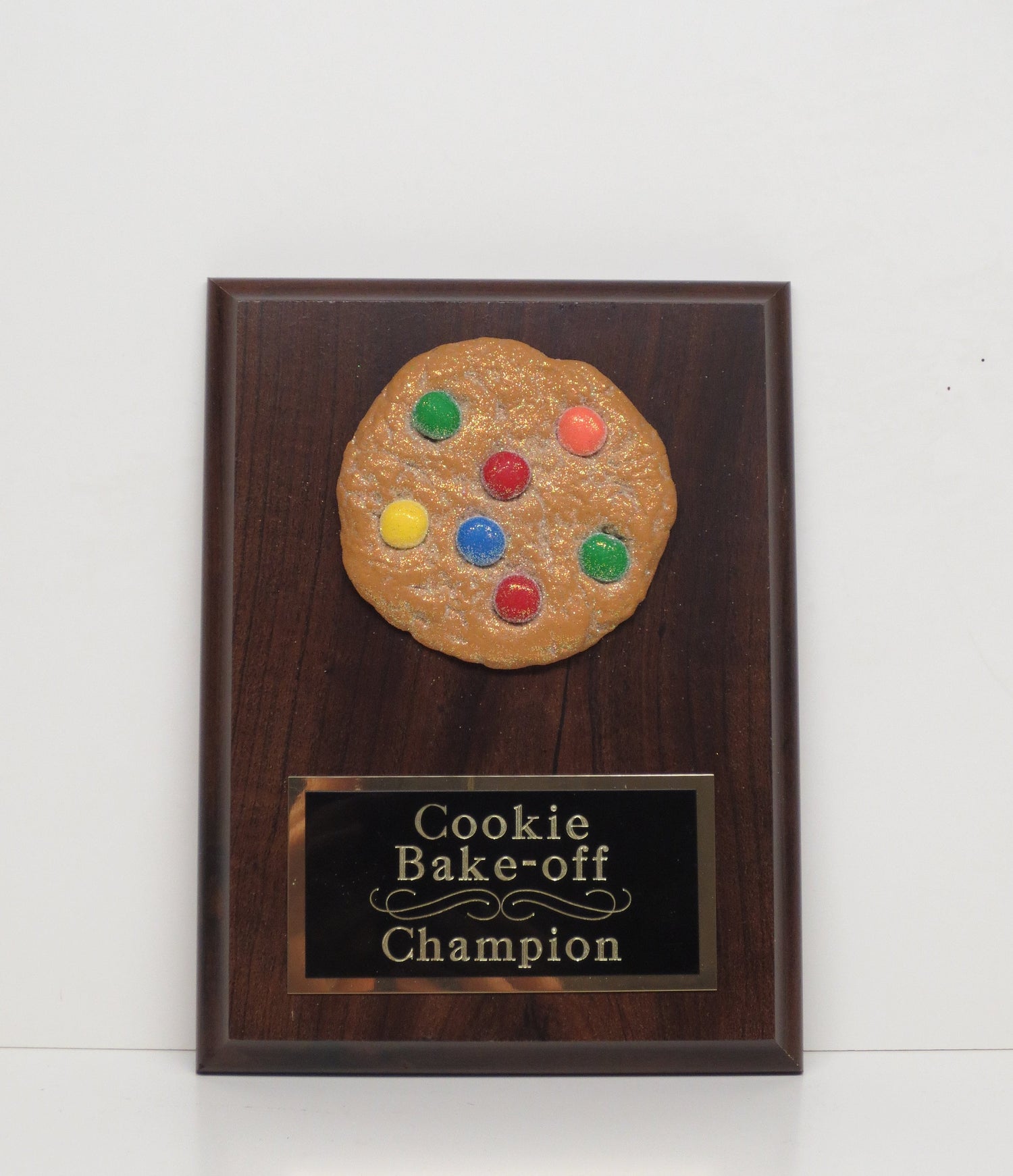 Cookie Bake Off Trophy 5 x 7 Plaque Best Original Cookie Award M & M Christmas Cookie Gingerbread Decorating Best Dessert Cookie Decorating