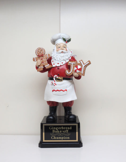 Gingerbread Cookie Bake Off Christmas Trophy Contest Decorating Winner Baker Santa Claus Gingerbread House Christmas Decor Ugly Sweater