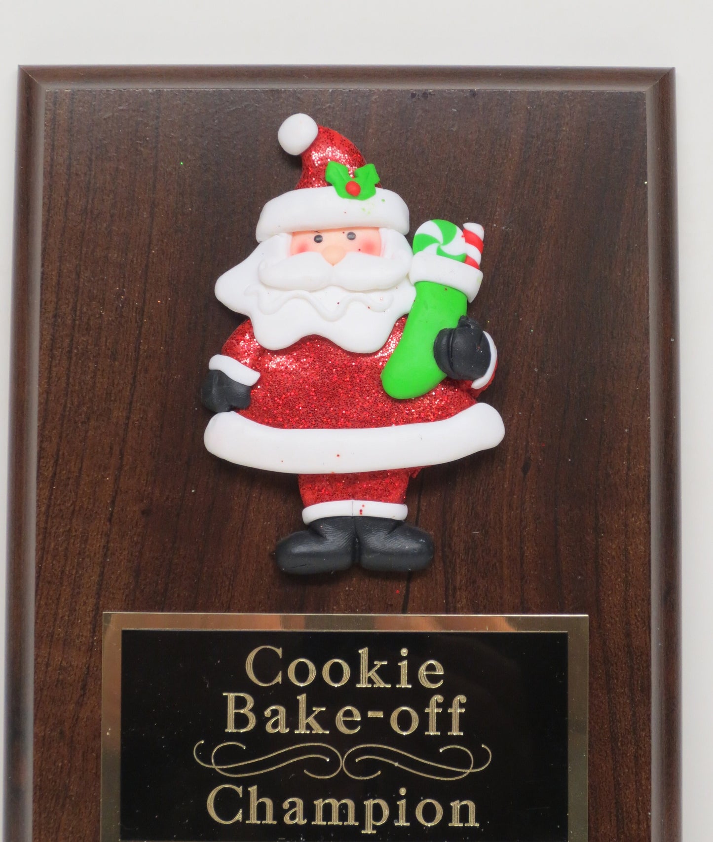 Ugly Sweater Trophy Plaque Stocking Santa Best Decorated Door Office House Gingerbread Cookie Bake Off Contest Holiday Christmas Decor