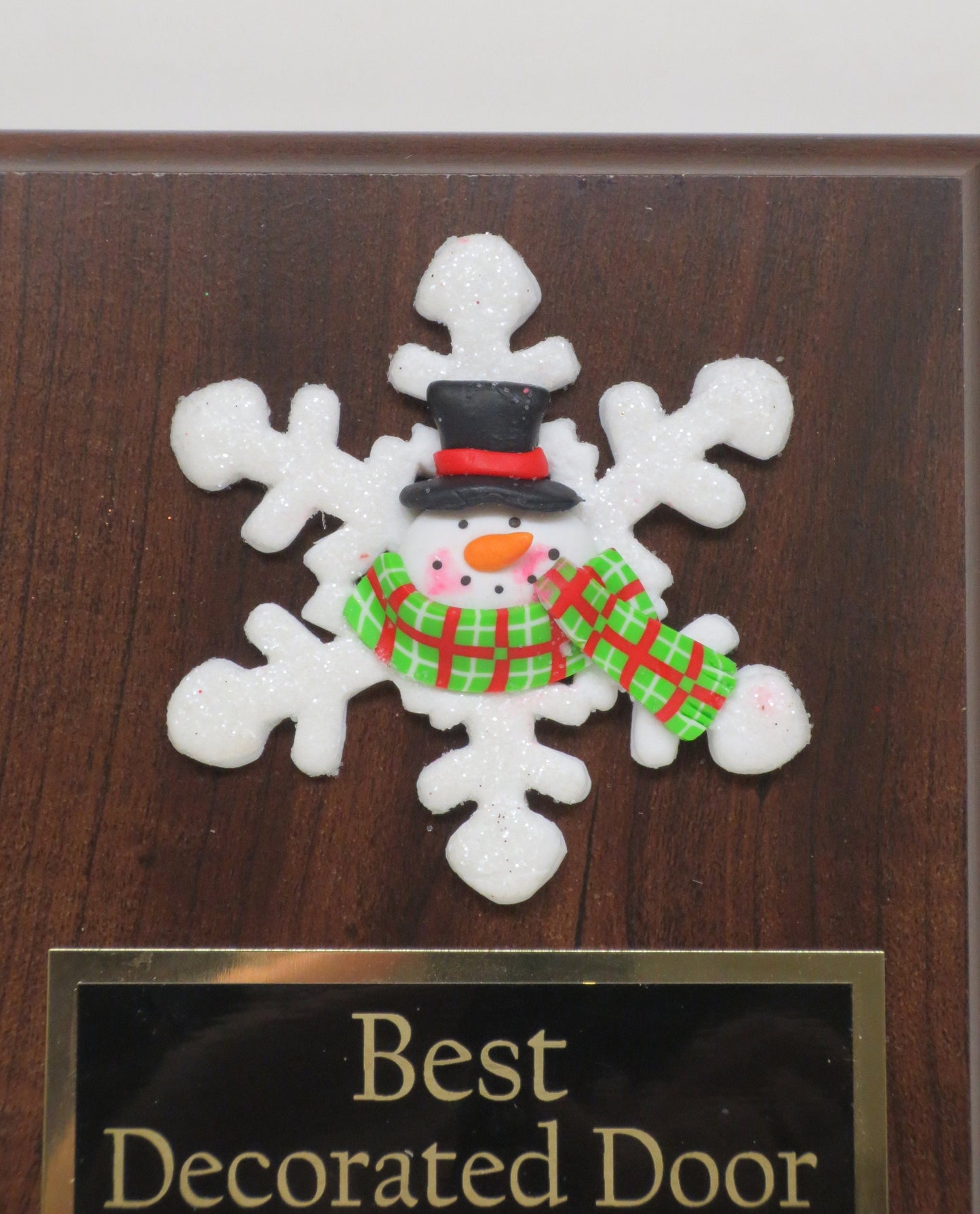 Ugliest Ugly Sweater Trophy Plaque SNOWFLAKE Snowman Best Decorated Door Office House Gingerbread Cookie Bake Off Holiday Christmas Decor