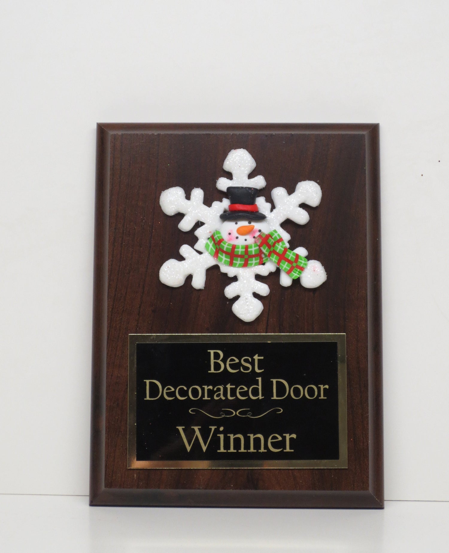 Ugliest Ugly Sweater Trophy Plaque SNOWFLAKE Snowman Best Decorated Door Office House Gingerbread Cookie Bake Off Holiday Christmas Decor