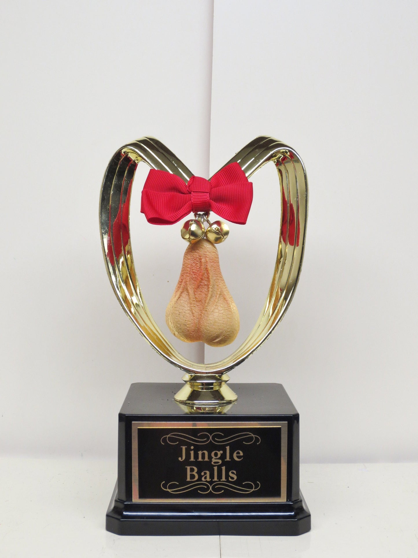 Jingle Balls Ugliest Ugly Sweater Trophy Funny Christmas Gag Gift Aww Nuts! Award Adult Humor Secret Santa Penis Testicle Holiday Decor