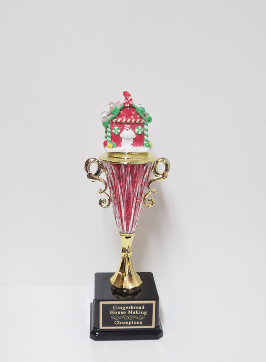 Gingerbread Cookie Bake Off Trophy Ugliest Ugly Sweater Contest Family Christmas Trophy Ribbon Candy Winner Christmas Decor Holiday Decor