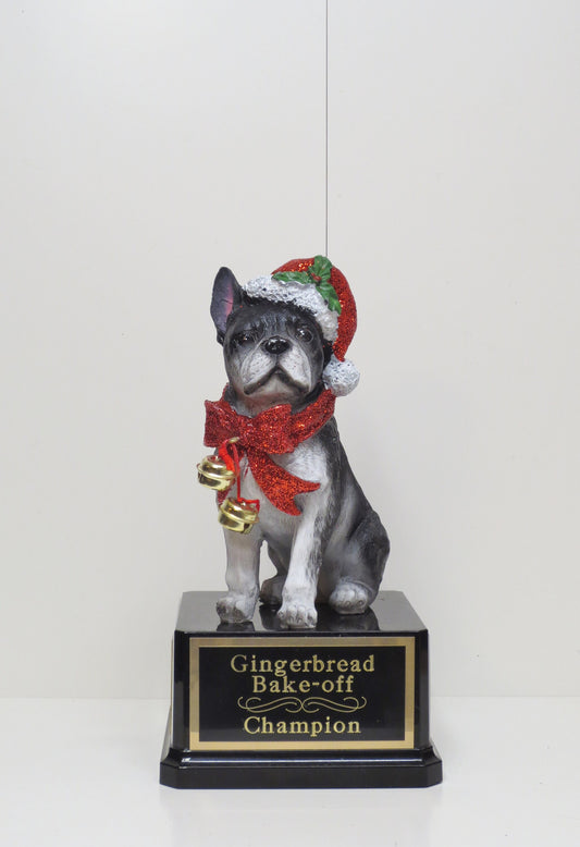 Ugly Sweater Contest Trophy Gingerbread Bake Off Holiday Party Boston Terrier Dog Trophy Award Winner Christmas Decor Family Competition